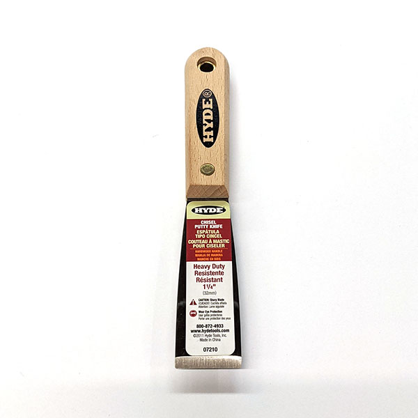 Hyde 1 1/4″Chisel Putty Knife Wood